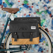 Dubbele fietstas van Urban Proof, 40 liter, waterafstotend en gemaakt van gerecycled Rpet materiaal, geschikt voor bagage op de fiets