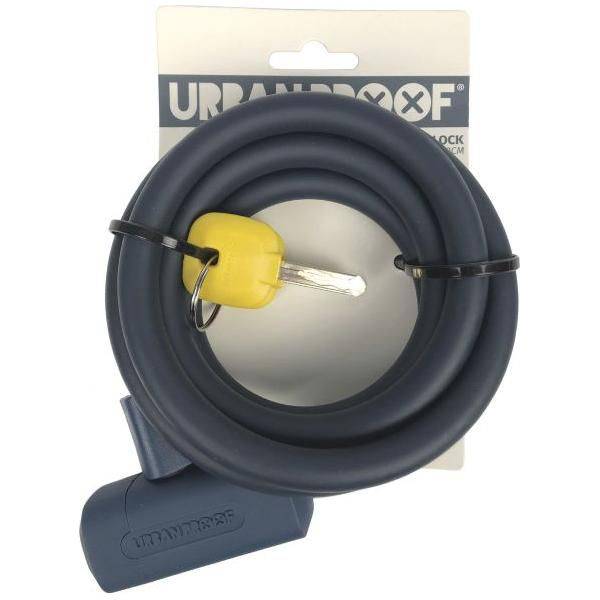 Urban Proof spiraalslot Ø12 mm, 150 cm kabelslot met precisie cilinder, geschikt voor beveiliging en kabelvastheid.