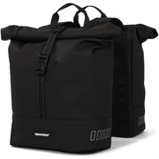 Dubbele fietstas van Urban Proof, 38 liter, gemaakt van gerecycled materiaal, geschikt voor dubbele fietsendragers.