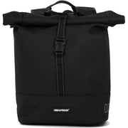 Dubbele fietstas van Urban Proof, 38 liter, gemaakt van gerecycled materiaal, geschikt voor dubbele bagagedrager, zwart en duurzaam.