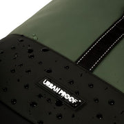 Urban Proof dubbele fietstas van gerecycled materiaal, 38 liter rolltop ontwerp met dubbele vakken voor fietsaccessoires.