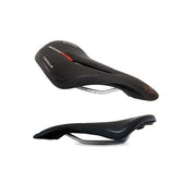 Zwart Wittkop Twin Medicus 7.0 MTB en racefiets zadel met ergonomisch ontwerp en zachte bekleding, geschikt voor race en mountainbiken.