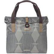 Basil Elegance fietstas enkel, 20-26 liter, gemaakt van gerecycled PET, zichtbaar met verstelbare riem en ritssluiting