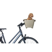 Basil Buddy KF hondenfietsmand voorop met bevestigingssysteem, geschikt voor veilige hondenvervoer op de fiets.
