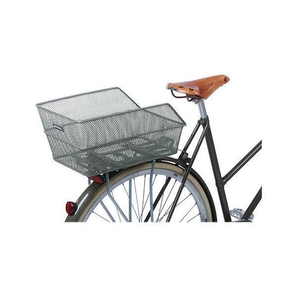 Basil Fietsmand Cento Fm Flower Met Vaste Montage 38 X 24 X 11Cm  - Olijfgroen - Le Coq Wielerartikelen