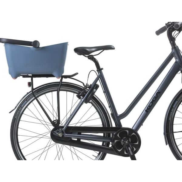 Basil Buddy Mik hondenfietsmand achterop met wasbaar kussentje voor comfortabele hondenrit, zwart en stevig ontwerp