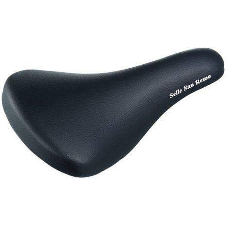 Zwart Selle San Remo kinderfietszadel voor 16-20 inch kinderfietsen, comfortabele en duurzame fietsaccessoire