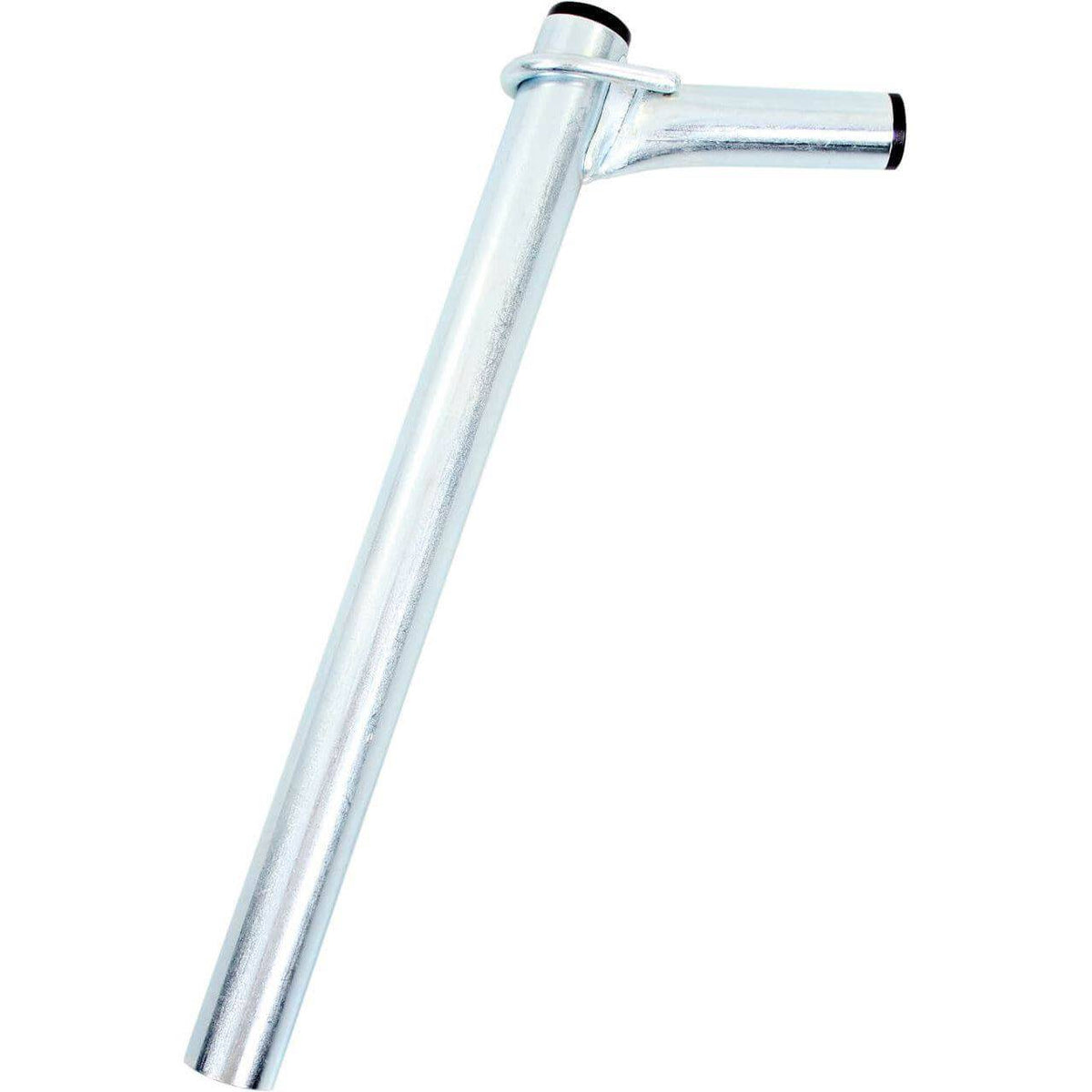 Steco Pin Up zadelpen van chroom, Ø25,4 mm, lengte 300 mm, zichtbaar met glanzende afwerking en bevestigingsmechanisme