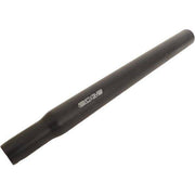 Zwart aluminium Edge zadelpen Ø27,2 mm, 300 mm lang, zichtbaar met bevestigingsklampen en glanzende afwerking.