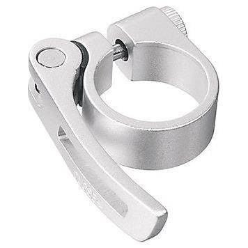 Aluminium zadelpenklem Ergotec SCQ-080 Ø34,9 mm met snelspanner, geschikt voor fiets zadelpen.