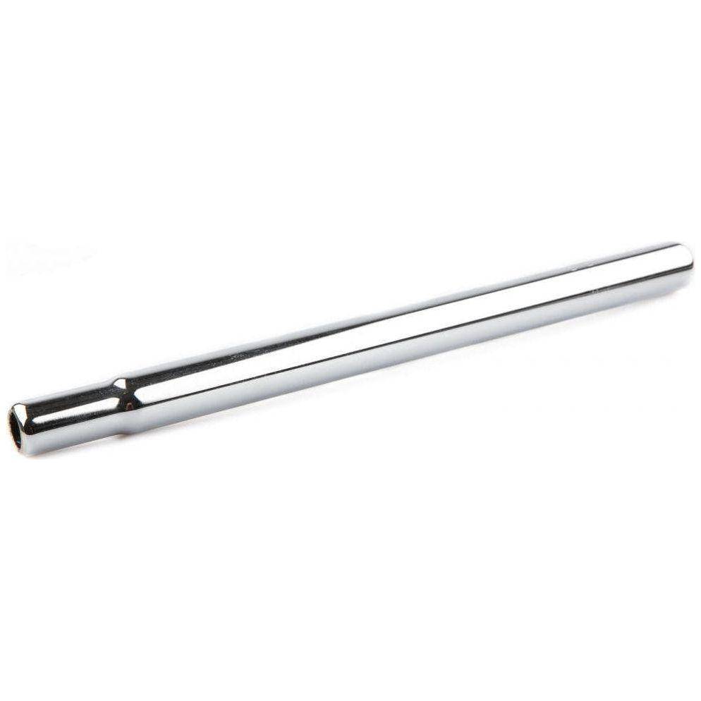 Vinty zadelpen in zilver, diameter 26 mm en lengte 350 mm, zichtbaar met bevestigingspunten en glad oppervlak