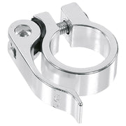 Ergotec SCQ-030 aluminium zadelpenklem Ø31,8 mm met snelspanner, geschikt voor fiets zadelpen, in zwart.