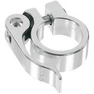 Ergotec Zadelpenklem Ø34,9 mm aluminium met snelspanner, zilver, geschikt voor fiets zadelpennen.