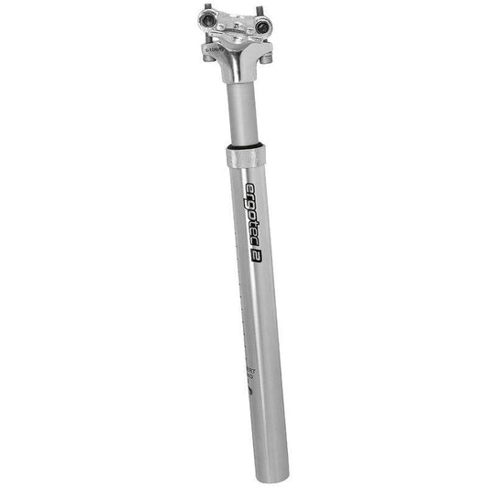 Ergotec Telescopische Verende Zadelpen Sp-5.0 Ø27.2 Mm / 350 Mm - Zilver - Le Coq Wielerartikelen