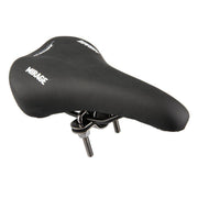 Zwart Mirage kinderfiets zadel met framebuisclamp van 45 mm, comfortabel kinderzadel voor fietsgebruik