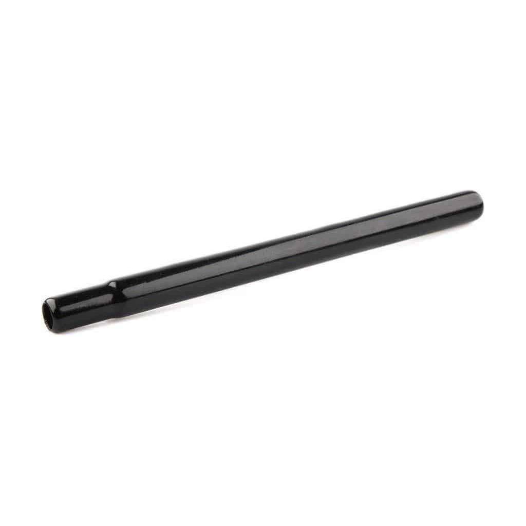 Vinty zwarte verchroomde zadelpen, diameter 25 mm, lengte 350 mm, geschikt voor fietsen.