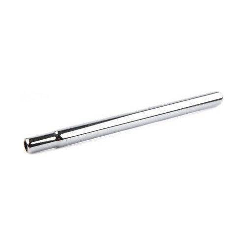 Vinty zilveren verchroomde zadelpen, 25,6 mm diameter, 350 mm lengte, zichtbaar op de afbeelding.