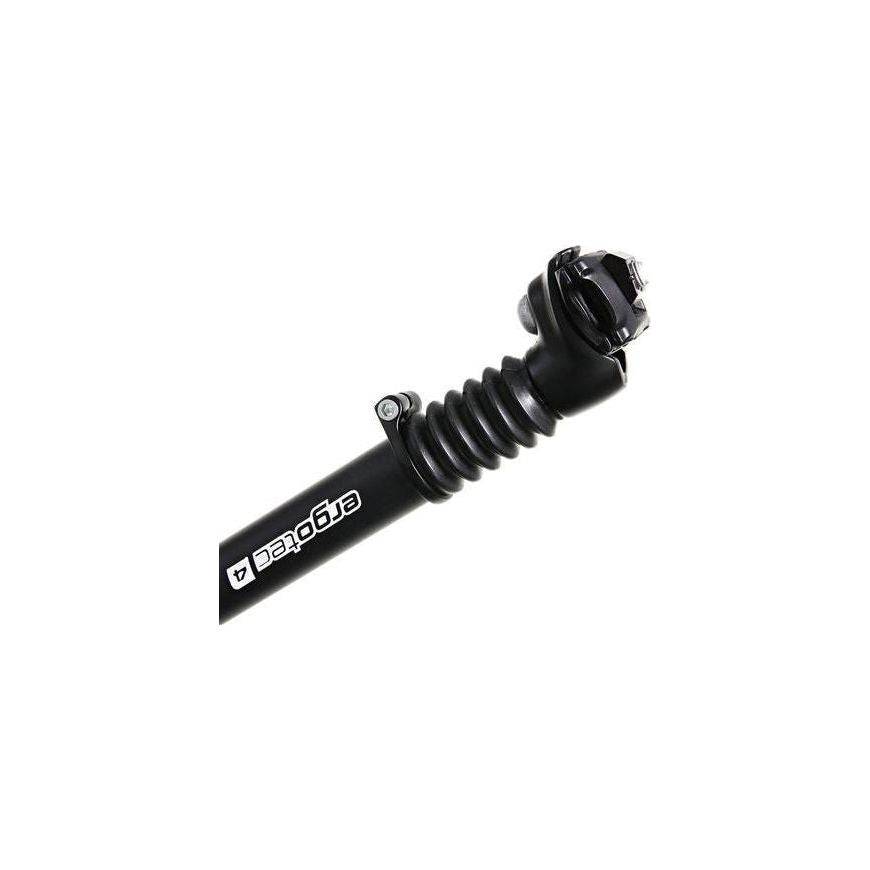 Zwart Ergotec Cushy-St zadelpen Ø27,2 mm, 350 mm, verend voor comfortabele fietsverstelling