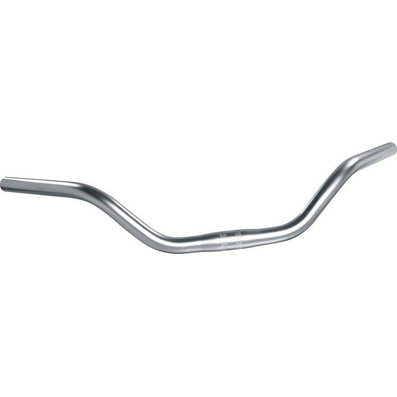 Ergotec cruiser stuur, Ø25,4 mm, 590 mm breed, 76 mm rise, chroom, geschikt voor stadsfietsen