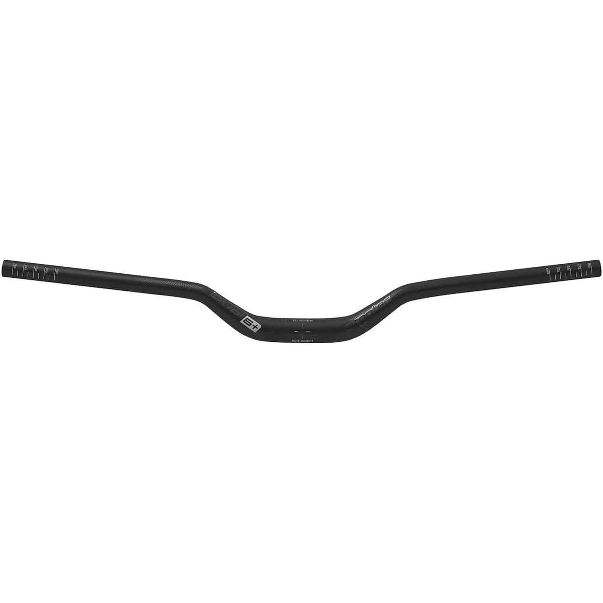 Zwart gezandstraalde Ergotec Stuurstang Bar 50 met 50 mm rise en Ø31,8 mm stuurdiameter op de fiets