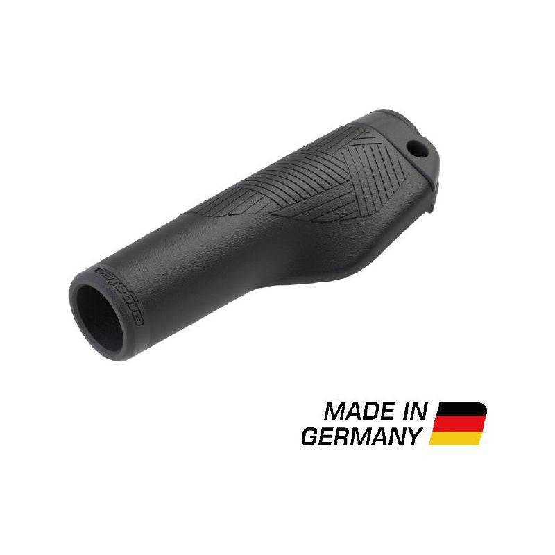 Zwart Ergotec Eg-Ambition handvatset van 135 mm voor fiets, inclusief ergonomisch ontworpen handvatten.