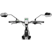 Zwart fietsspiegels van Ergotec M-99Lv met rechter montage, 122 x 78-66 mm, zichtbaar op de afbeelding.