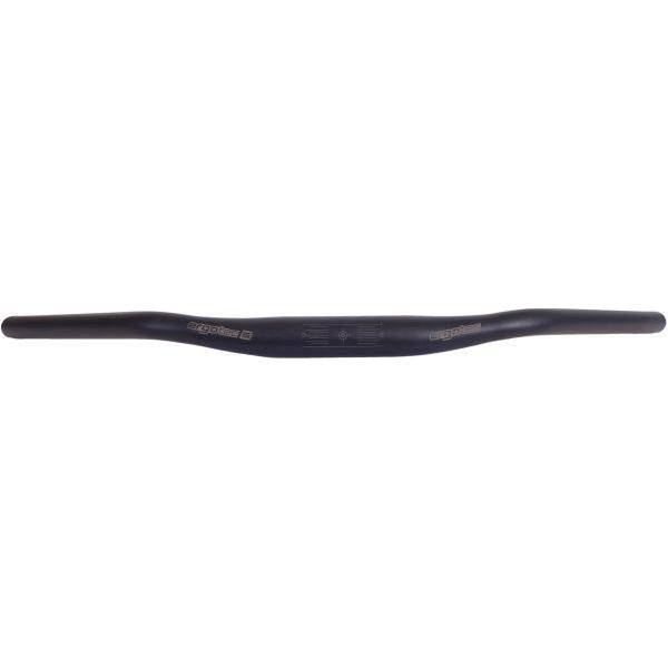 Zwart gesandstraald Ergotec Ladytown stadsfietsstuur, 31,8 mm diameter, 620 mm lengte, 16 mm rise, voor damesfietsen