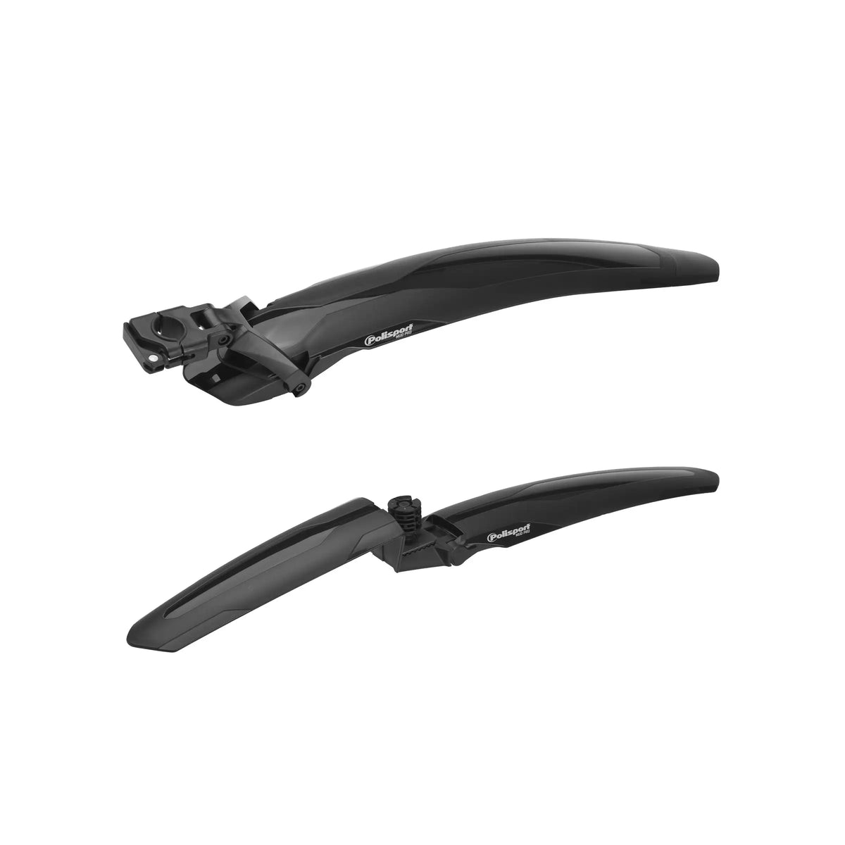 Polisport Mud-Pro voorspatbord set met Fidlock magnetische montage voor optimale bescherming en gemakkelijk bevestigen.