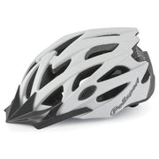 Polisport Twig witte en matzwarte aerodynamische fietshelm met carbon accenten, geschikt voor wielrenners en mountainbikers.