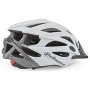 Polisport Twig witte en matte carbon fietshelm, aerodynamisch ontwerp met ventilatiegaten en verstelbare straps.