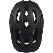 Polisport Mountain Pro MTB fietshjelm met afneembaar vizier en ventilatieopeningen, zwart en oranje kleur.