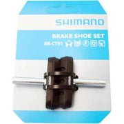 Shimano CT91 remblokken set voor cantilever remmen, zwart met remblokken en bevestigingsonderdelen, geschikt voor fietsremmen
