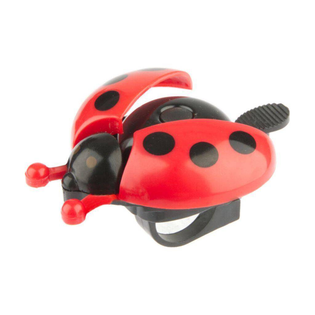 Pexkids kinderbel in rood en zwart met lieveheersbeestje en openstaande vleugels, ideaal als fietstoeter voor kinderen