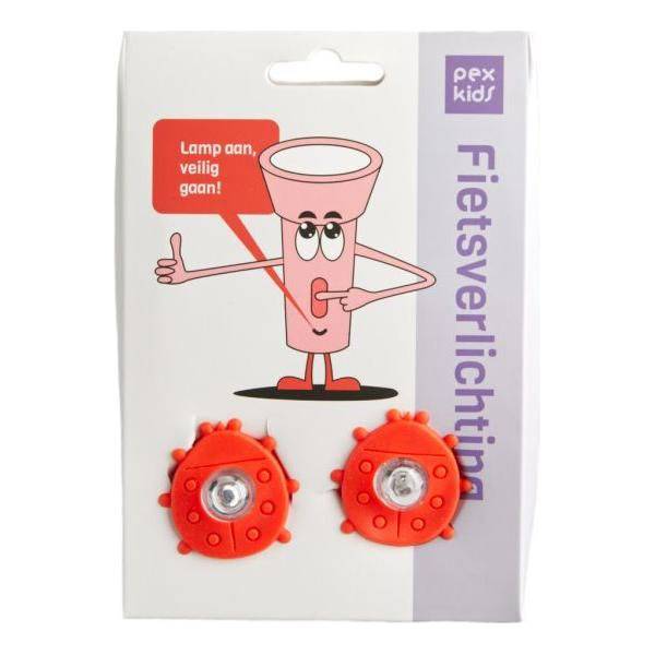 Verlichtingsset Led Pexkids Lieverheersbeestje - Met Siliconen Strap - Le Coq Wielerartikelen