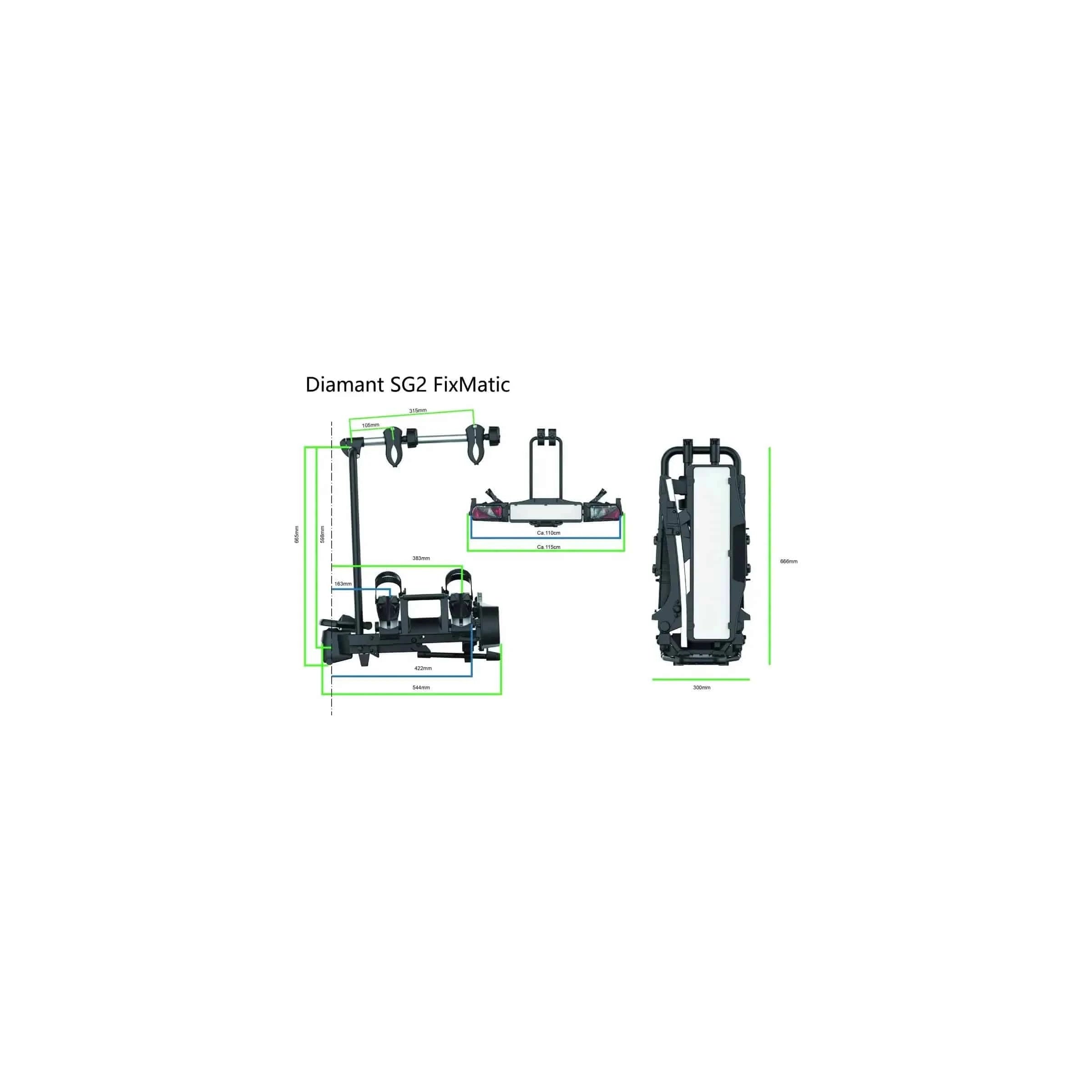 Pro-User Fietsendrager Diamant SG2 FixMatic - Le Coq Wielerartikelen