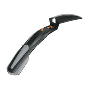 Zwart SKS Shockblade II 29" PVC voorspatbord voor mountainbikes, beschermt tegen modder en water tijdens het rijden.