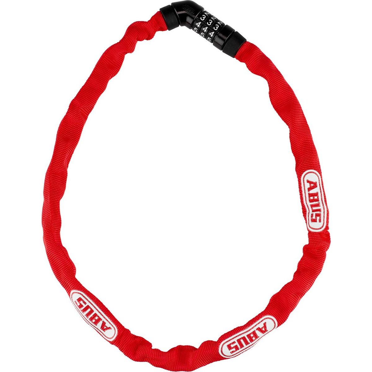 Abus Steel-O-Chain kettingslot met 75cm lengte en 4mm dikte, stevig slot met cijferslot voor beveiliging van fietsen.