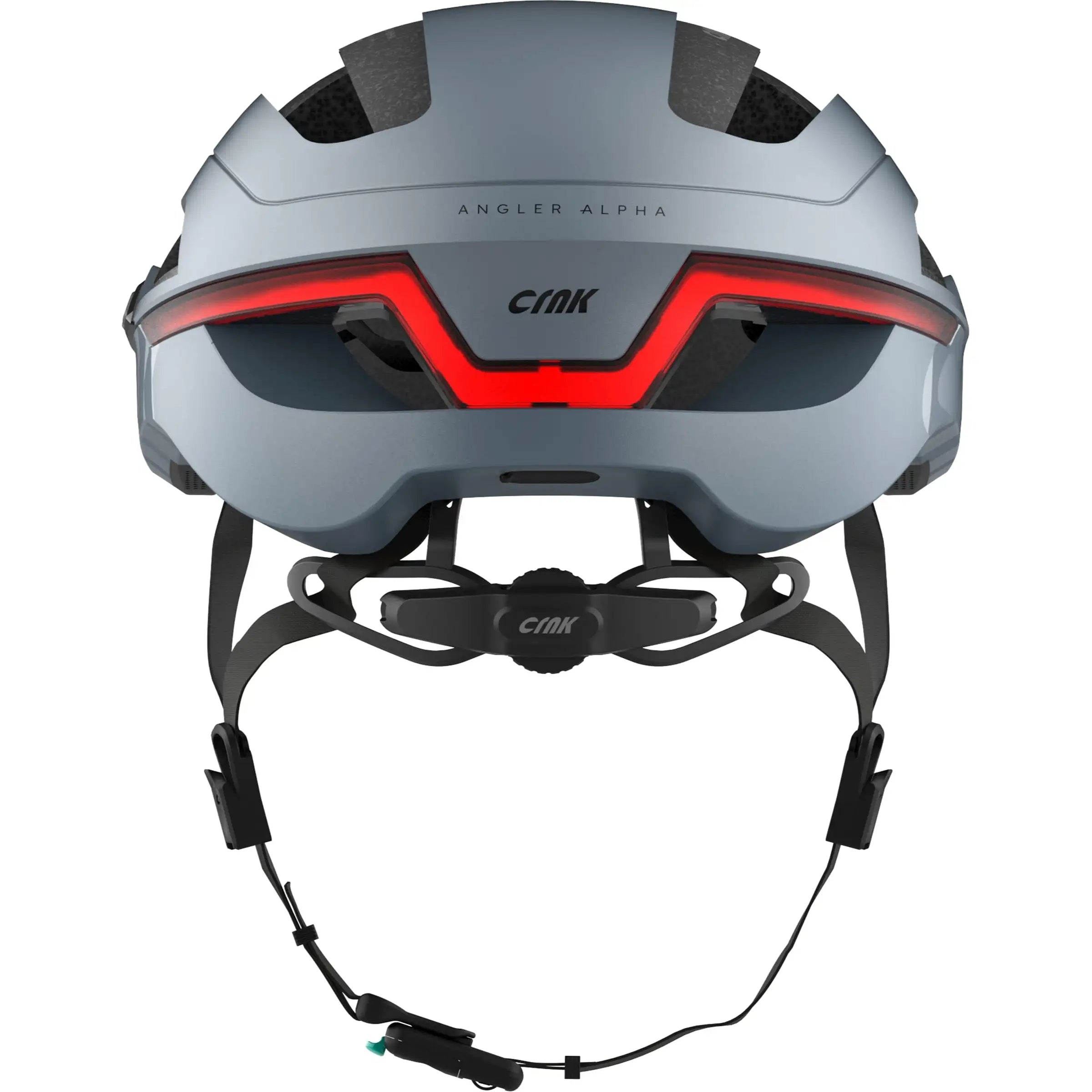 Crnk racefiets helm Angler met zwarte ventilatieopeningen en verstelbare riem voor comfortabele fietservaring