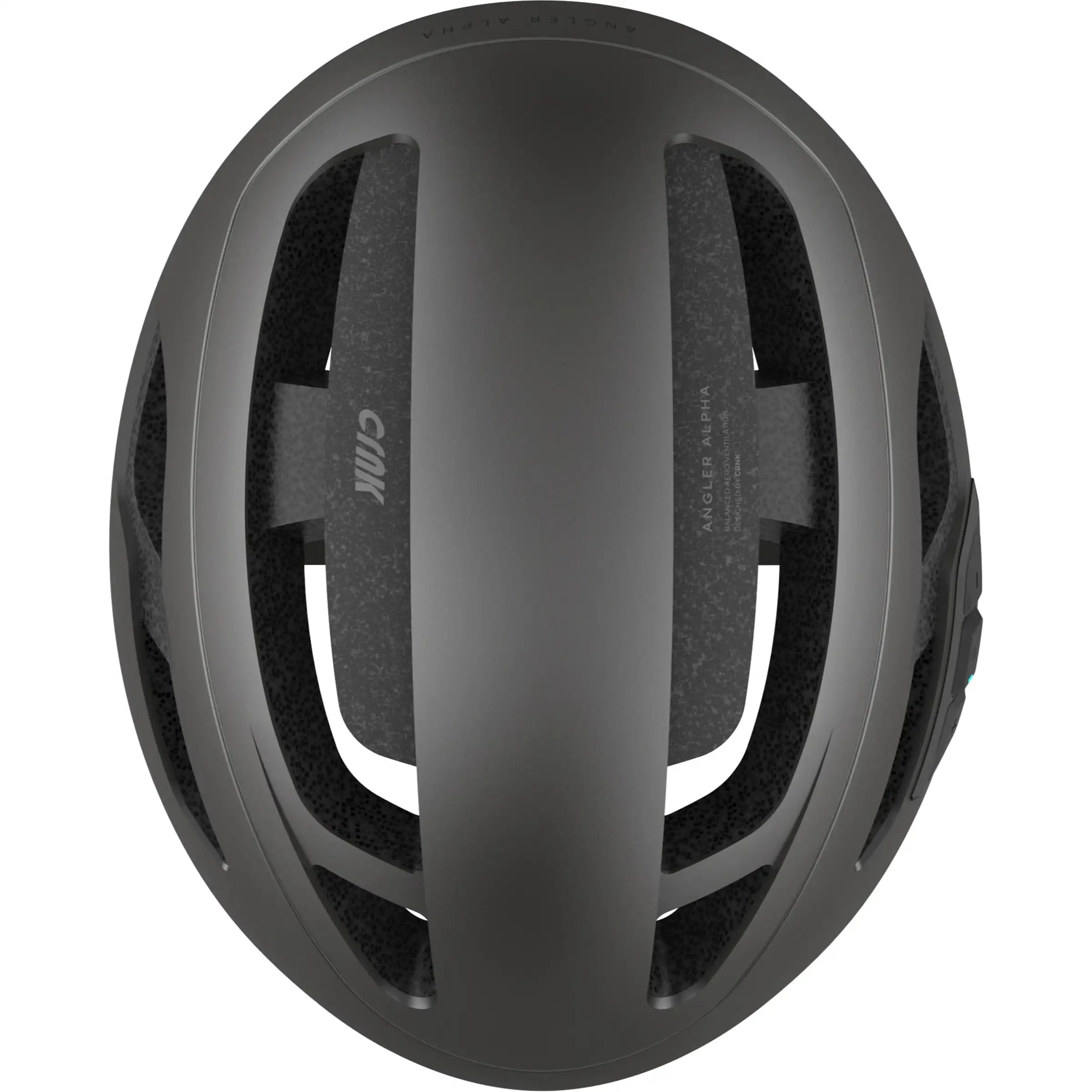 Crnk racefietshelm Angler met aerodynamisch ontwerp en ventilatiegaten, geschikt voor wielrenners en racefietsers.