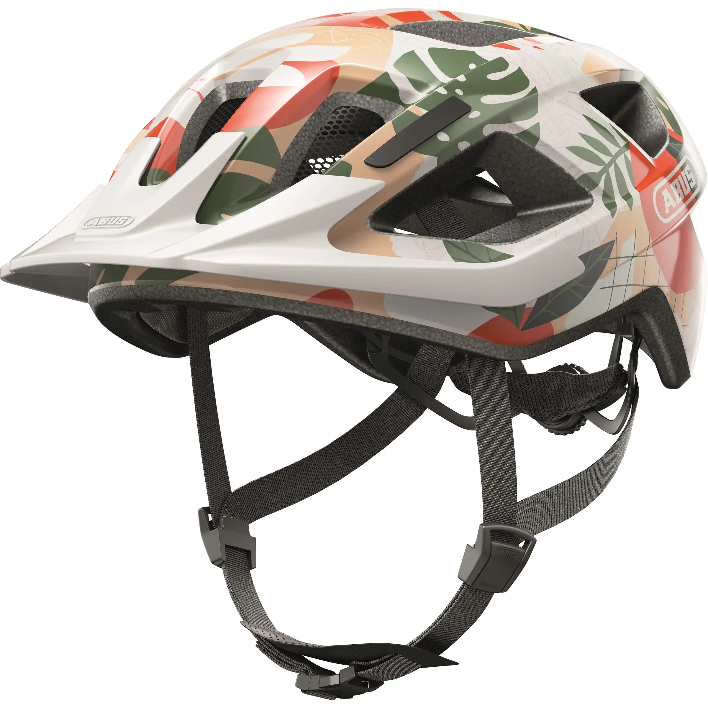 Abus Aduro 3.0 e-bike helm met ventilatiegaten en verstelbare riem, veilig en comfortabel voor fietsers.