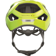Abus Aduro 3.0 e-bike fietshelm met instelwiel en in-mold constructie, beveiligd met ventilatieopeningen en verstelbare riem.
