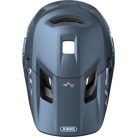 Abus Youdrop FF helm in midnight blue met kinbeschermer, full face beschermhelm voor kinderen, maat 48-55 cm