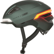 Abus Hyp-E Speed Pedelec helm met geïntegreerde verlichting en ademende ventilatie, zwart, veiligheidshelm voor elektrische fietsen