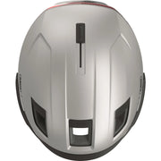 Abus Hyp-E Ace Speed Pedelec helm met geïntegreerde verlichting en aerodynamisch ontwerp, zwart met ventilatieopeningen