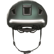 Abus Hyp-E slimme speed pedelec helm met geïntegreerde verlichting, zwart, voor veilig fietsen op de weg.