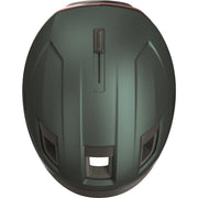 Abus Hyp-E Speed Pedelec fietshelm met geïntegreerde verlichting, zwart, aerodynamisch ontwerp en geavanceerde veiligheidskenmerken.