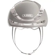 Abus Gamechanger 2.0 racefiets helm met aerodynamisch Blade ontwerp, lichte en veilige fietshandschoen in zwart en oranje.