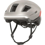 Abus Hyp-E speed pedelec helm met geïntegreerde verlichting en aerodynamisch ontwerp, zwart kleur, veilige fietshelm voor e-bikers