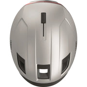 Abus Hyp-E slimme speed pedelec helm met geïntegreerde verlichting, aerodynamisch ontwerp en stevige constructie in zwart.