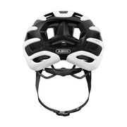Abus Airbreaker 2.0 racefietshelm met ultralichte constructie en goede ventilatie, zichtbaar van voren met ventilatiegaten en verstelbare riem.